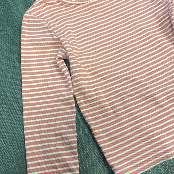 Zara Pink & Cream Striped Long Sleeve Crew Neck - Size L (girls) - Picture 5 of 5